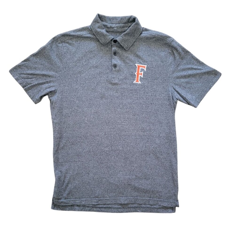 Cal State Fullerton x Camp David Gray Heathered Polo Cotton Shirt Size M